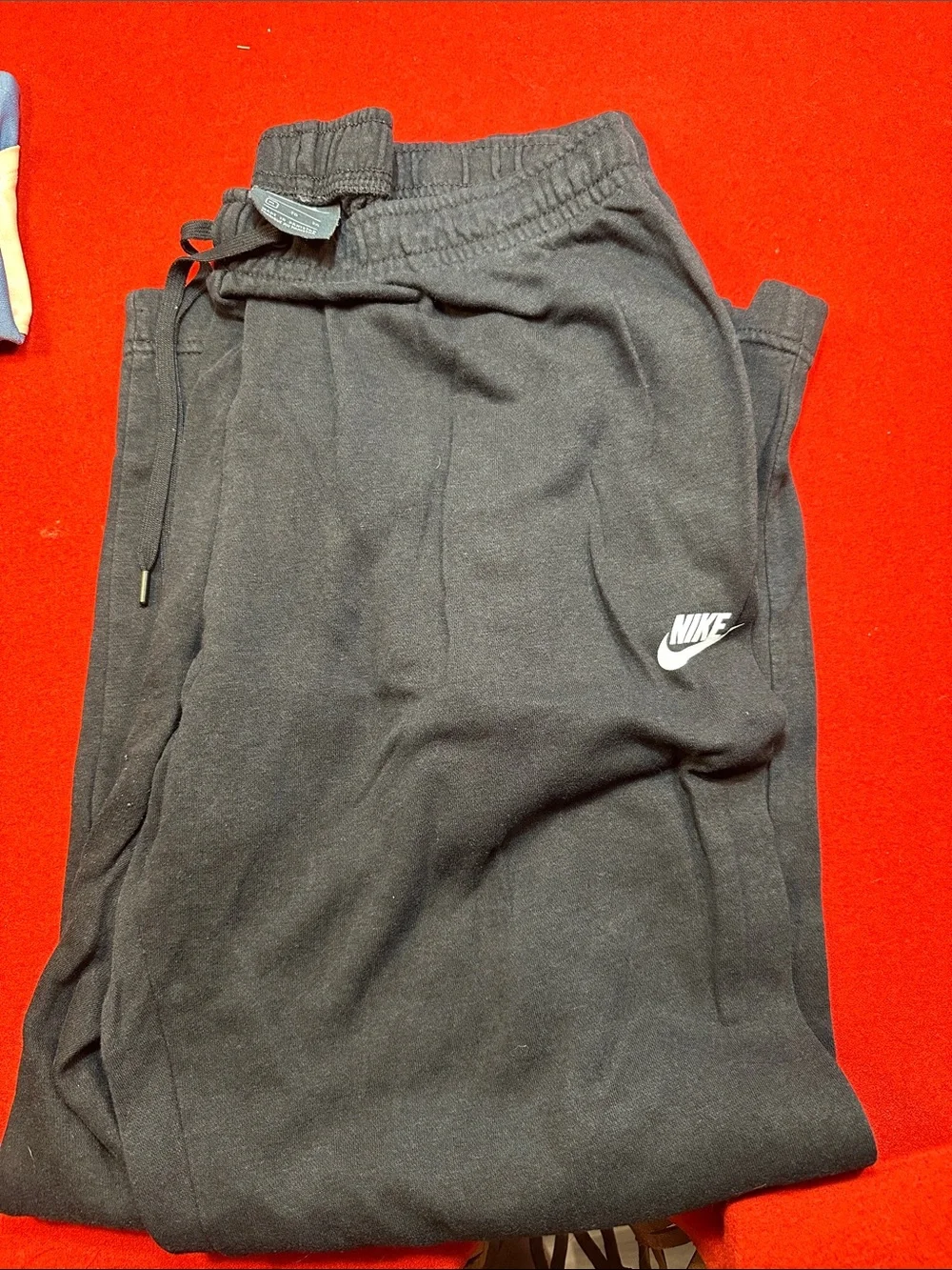 Nike Black sweats with White Swoosh Logo